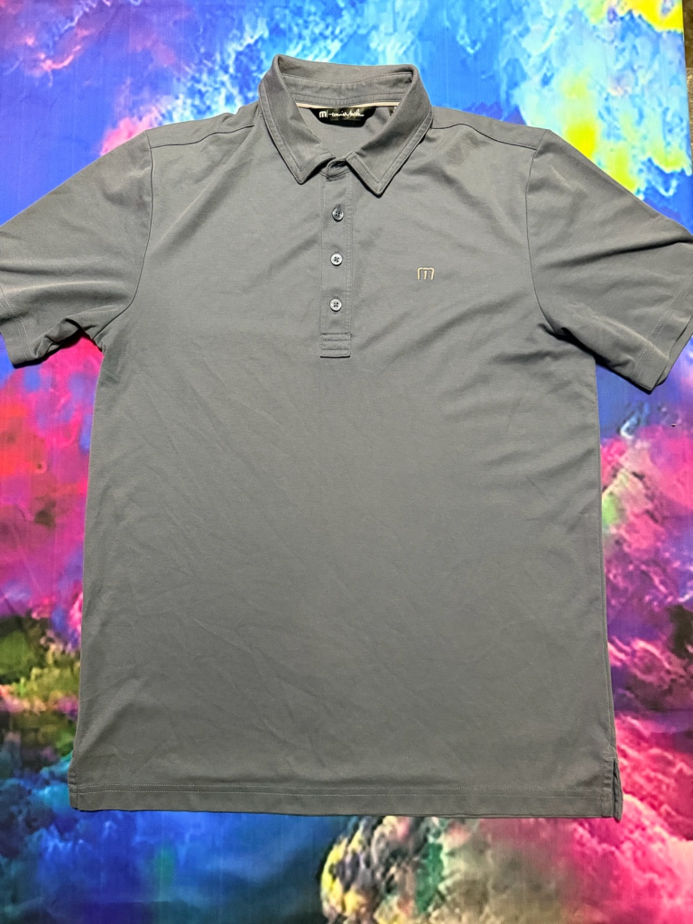 Travis Mathew Gray Short Sleeve Polo
